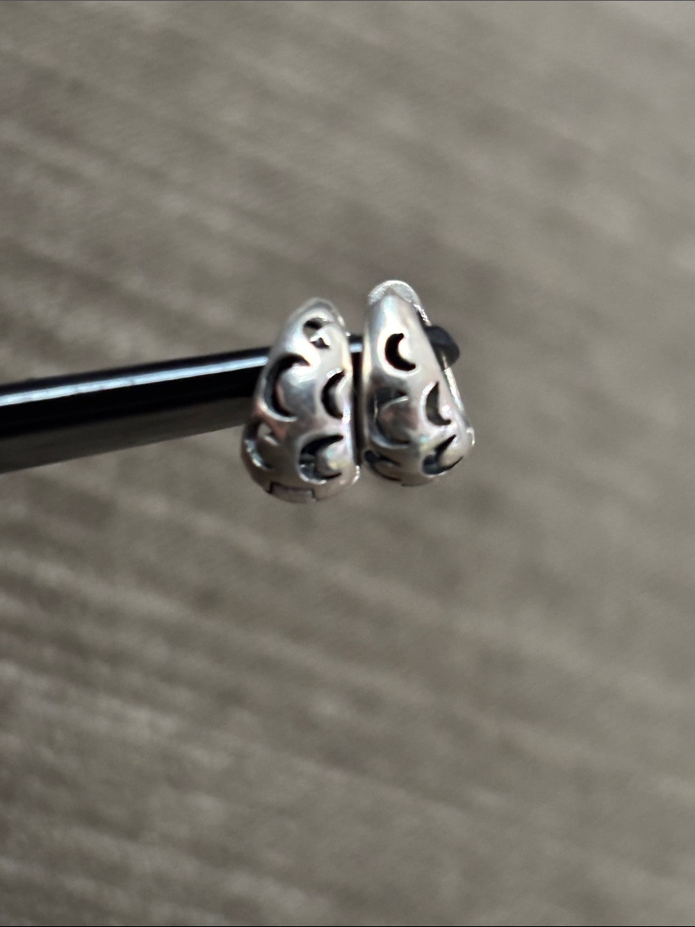 .925 Sterling Silver Pseudo-Teardrop REVERSIBLE Earrings Fine Jewelry